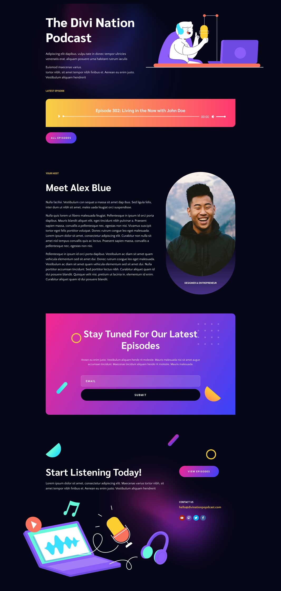 Podcaster - Divi-image